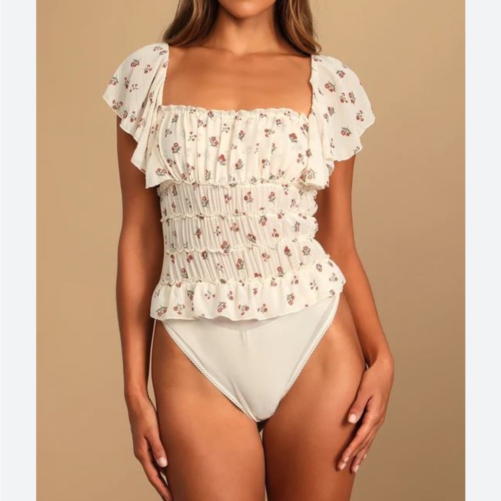 Floral Smocked Bodysuit